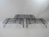 Wire Folding Cabinet Shelves, Black Stackable Set of Three, 9.5 x 13.5 inches, , made in Taiwan