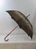Dennis by Dennis Basso Animal Print Umbrella, 100% Nylon , Wood Handle and Stem