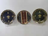 Three Hand Decorated Plates, 10.25 inch