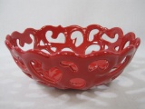 Gordon Ramsey Signature Porcelain Bread Basket, Red, Freezer and Oven Safe, 10 inch, Table Tops