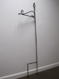 Black Iron 3 Piece In-Ground Garden/Seasonal Flag Stand, 46 inches Tall, 12 to 14 inch Flag
