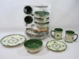 Shamrock Hand Painted 16 Piece Dinnerware Set for Four, New in Box