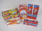 Assortment of Boxed Plastic Zipper Lock and Garbage Bags