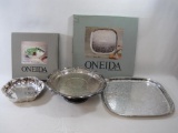 Three Silverplate Serving Pieces includes Chippendale Round Bowl, 10 3/8 inch, Ridgewood Square