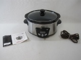 Deni Digital Slow Cooker, 3.5 Quart Removable Ceramic Pot, Clear Glass Top, New