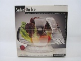 Salad On Ice, Acrylic Salad Bowl with Ice Chamber Stand and Servers, Prodyne, New in Box
