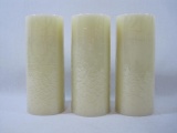 Candle Impressions Set of 3 Flameless Pilar Candles, 8 inch, Ivory, Batteries Not Included