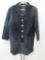 Ladies Dialogue Brand 100% Leather Suede Coat, 1X, in Black with Button Front, Washable,