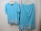 New Bob Mackie Wearable Art Two Piece Casual Maxi Skirt and Top Set, with Embroidered Detailing, 1X,