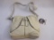 New B Makowsky Beige Glove Leather Purse with branded storage bag, 1 lb 11 oz