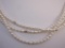 Three Strand Pearl Necklace with 14K Gold Clasp