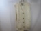 Arancrafts Ireland 100% Merino Wool Ladies Cable Knit Vee Neck Front Button Sweater Vest, Large, in