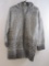 New Grey Aran Craft Wool Long Intarsia Zip Hoodie, size medium, 1 lb 12 oz