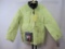 New Zero Xposur Reversible Down/Feather Lime Green and Navy Zip Front Jacket with Scarf with Two