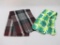 Two Fashion Scarves including wool plaid and silky shamrocks, 10 oz