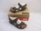 Cobb Hill Fiona Brown Strap on Sandals, size 9W, by New Balance, new in box, 2 lbs 3 oz