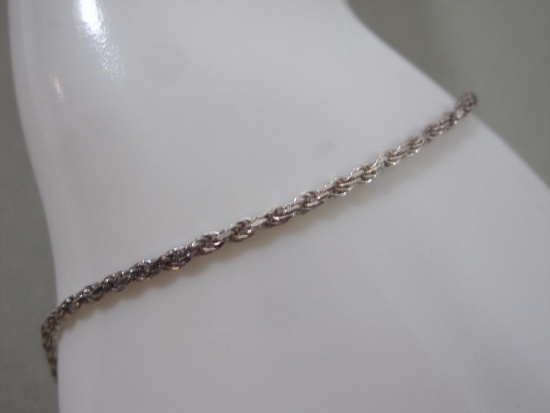 Sterling Silver Twisted Link Bracelet, 2.2 g