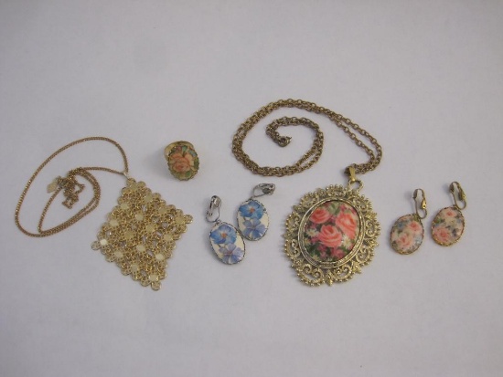 Vintage Flower Jewelry from Sarah Coventry and more with Sarah Coventry box, 3 oz