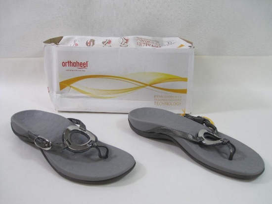 Orthaheel Yolanda Style Slide Sandal in Chrome, Women's Size 9, New, 1 lb