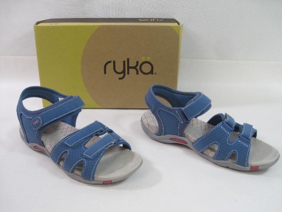 Kelly Ripa for Ryka Women's Adjustable Sandals, Chambray, Size 9W, New in Box, 1 lb 7 oz