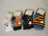 Four New Sets of Little Miss Matched Sets of 3 Single Socks, 7 oz