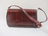 Burgundy Eel Skin Purse, 12 oz