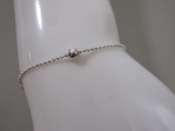 Sterling Silver Ball Chain Bracelet, 1.7 g