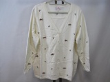 New The Quacker Factory Ladies Pullover Sweater, Faux Two Piece Tee/ Cardigan Look, with Cardinal