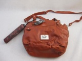 New Liz Claiborne New York Red Convertible Tote Bag with Umbrella, 2 lbs