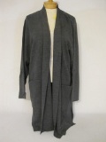 New Jessica Holbrook Grey Open Sweater with Pockets, size 1X, 2 lbs