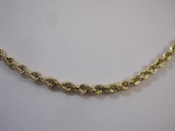 Beautiful 14K Gold Twisted Link Necklace, 5.9 g