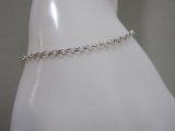 Sterling Silver Circle Link Bracelet, 1.6 g