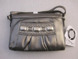 New Kathy van Zeeland Gunmetal Purse, 1 lb 5 oz