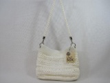 New The Sak Malia II Crochet Convertible Purse in Optic White with Removable Rope Shoulder Strap, 1