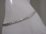 Sterling Silver Flat Chain Bracelet, 2.0 g