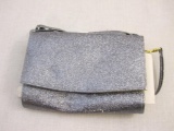 New Kirks Folley Metallic Platinum Crossbody Purse/Clutch, 9 oz