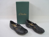 Clarks Bendables Black Leather Mary Janes, Women's Size 9W, New in Box, 1 lb 10 oz
