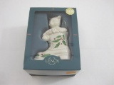 Lenox 1997 Cat in Boot Porcelain Christmas Ornament in original box, 3 oz