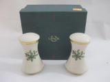 Lenox Christmas Salt and Pepper Shaker Set in original box, 5 oz