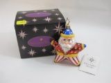 Christopher Radko Patriotic Star Santa Ornament with box, 4 oz