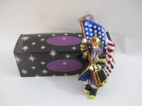 Christopher Radko Patriotic Firefighter Ornament with box, 4 oz