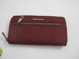 New Travelon Safe ID Zip Around Wallet, red, 8 oz