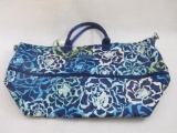 New Vera Bradley Lighten Up Expandable Travel Bag in Katalina Blues, NWT, 1 lb 12 oz