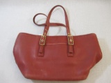 Red Coach Leather Purse, see pictures for condition AS IS, 1 lb 5 oz