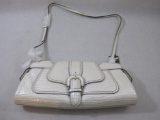 New Maxx NY Patent Croco Embossed Clutch Purse with Buckle and Branded Storage Bag, 1 lb 9 oz