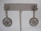 Judith Ripka Sterling Silver Diamonique Drop Earrings, 13.4 g