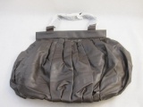 New Dennis Basso Reversible Slouchy Purse with Branded Storage Bag, brown faux leather, 2 lbs