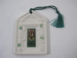 Belleek Green Dublin Doors with box, 4 oz
