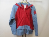 Ladies Sport Savvy Brand Star Applique Hooded Jacket, Large, in Red, 1 lb. 4 oz.