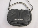 New B Makowsky Black Glove Leather Flap Crossbody Bag with Chain Detail and branded storage bag, 1